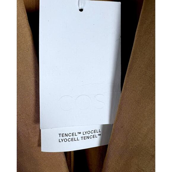 NWT Women's COS Tan Linen Blend Two-Button Work Office Blazer - Size 2 $190 - Picture 6 of 10